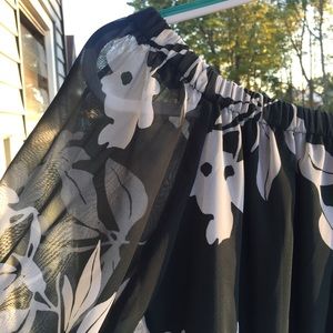 Midi length off the shoulder floral print dress